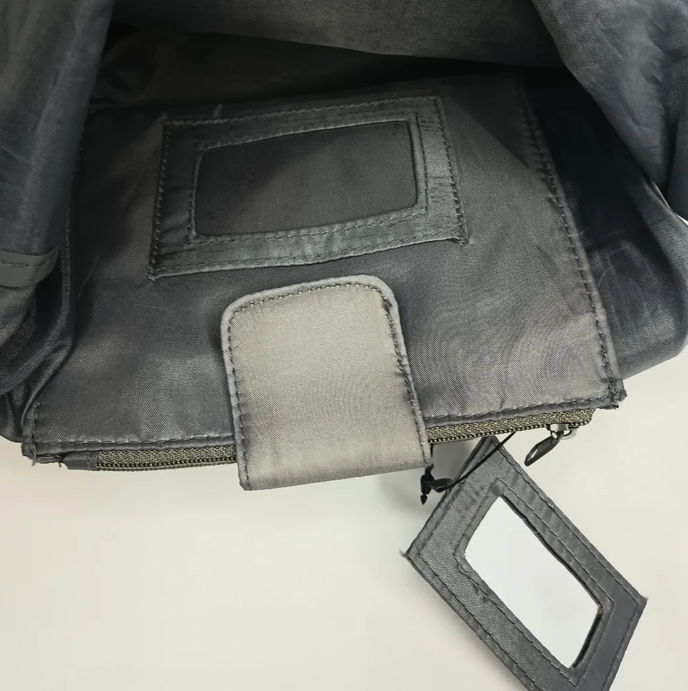 Access Multi Compartment Vinyl Sackpack Travel Business School Backpack Black